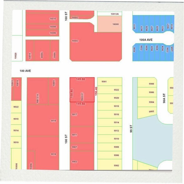 9925 100 St, Morinville, AB à vendre - Plan cadastral – Image 2 sur 2