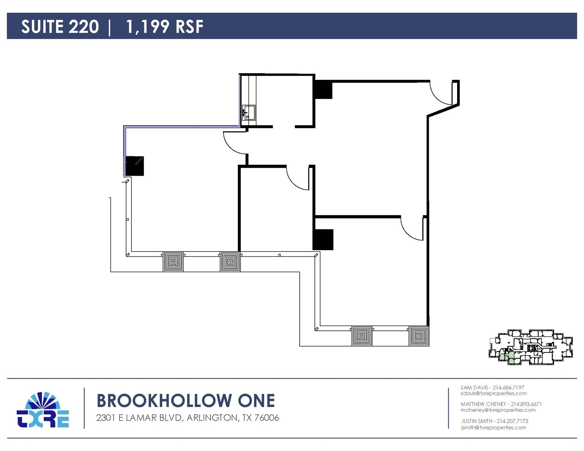 2301 E Lamar Blvd, Arlington, TX à louer Plan d’étage– Image 1 sur 1