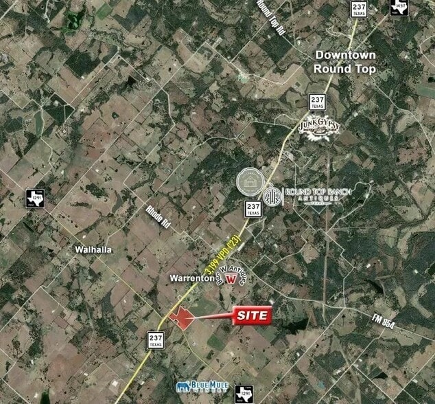 Hwy 237 & FM 1291, Round Top, TX à vendre - Aérien – Image 2 sur 2