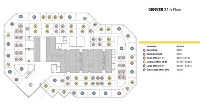1801 California St, Denver, CO à louer Plan d’étage– Image 1 sur 6