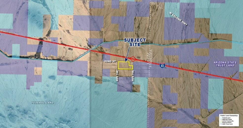 Avenue 75E & I-10 Hwy, Salome, AZ à vendre - Aérien – Image 2 sur 4