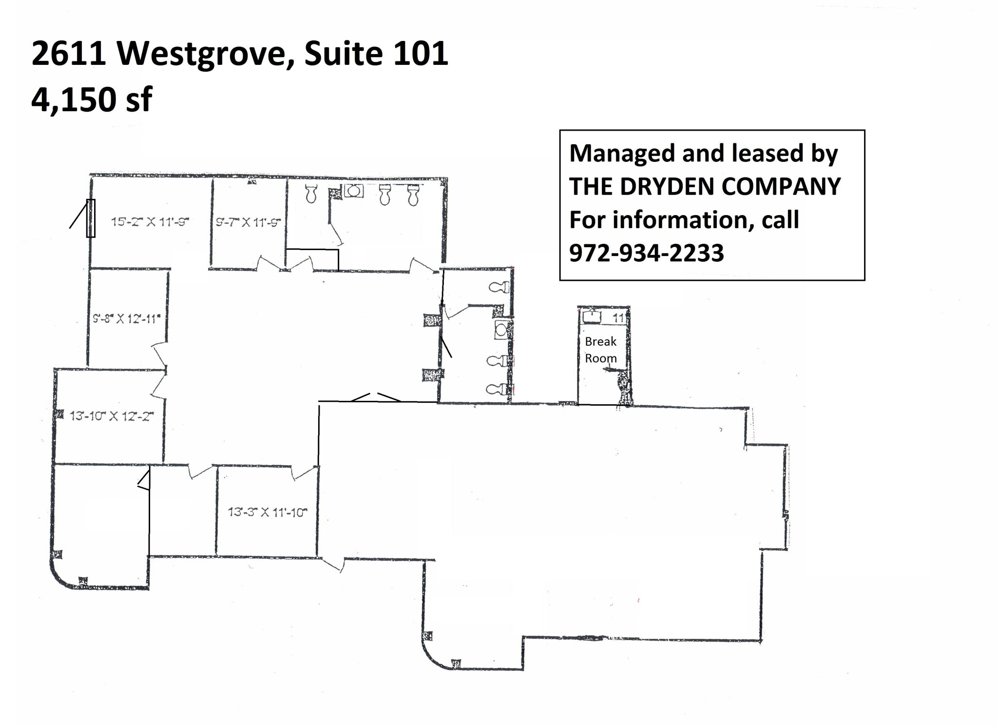 2611 Westgrove Dr, Carrollton, TX à louer Plan d’étage– Image 1 sur 1