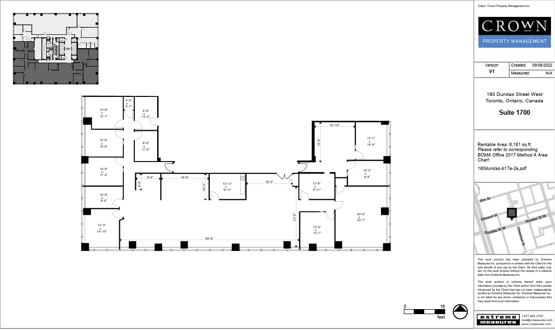 180 Dundas St W, Toronto, ON à louer Plan d’étage– Image 1 sur 2