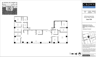 180 Dundas St W, Toronto, ON à louer Plan d’étage– Image 1 sur 2