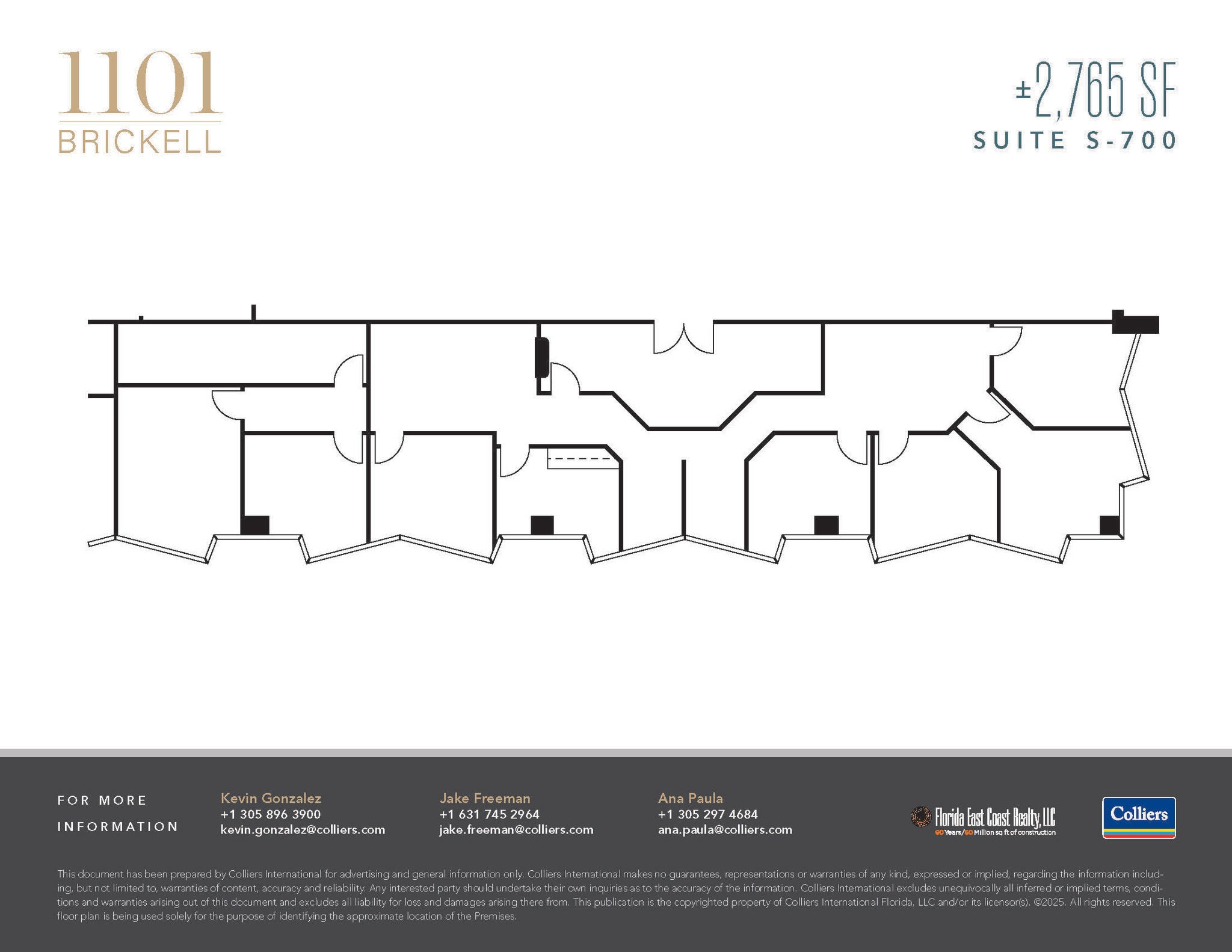 1101 Brickell Ave, Miami, FL à louer Plan d’étage– Image 1 sur 2