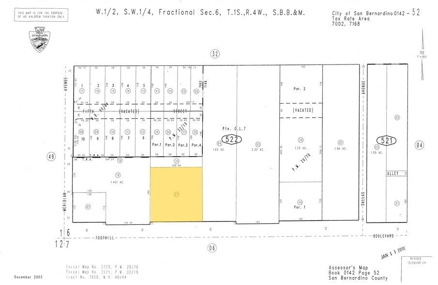 2618 Foothill Blvd, San Bernardino, CA à louer - Plan cadastral – Image 3 sur 3