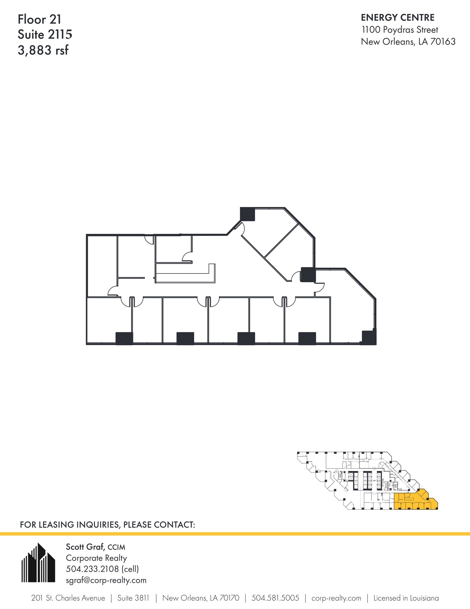1100 Poydras St, New Orleans, LA à louer Plan de site– Image 1 sur 1