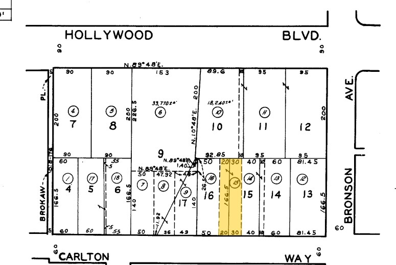 5923 Carlton Way, Los Angeles, CA à vendre - Plan cadastral – Image 2 sur 7