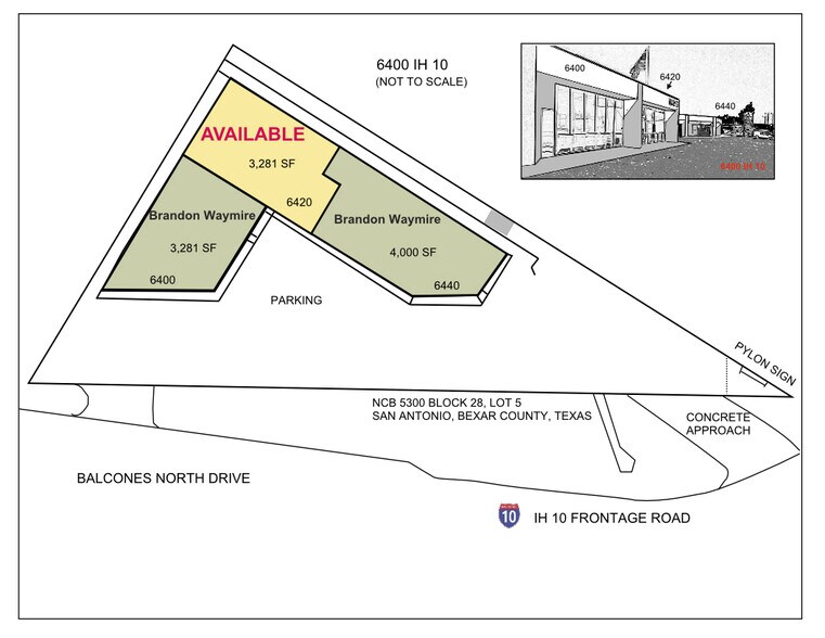 6400-6440 W Interstate 10, San Antonio, TX à louer - Plan de site – Image 2 sur 3