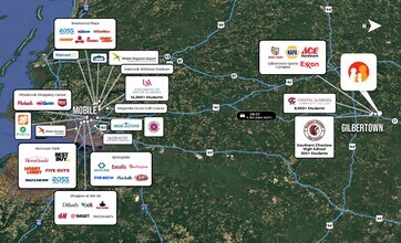 13516 Choctaw Ave, Gilbertown, AL - Vue aérienne vue de carte