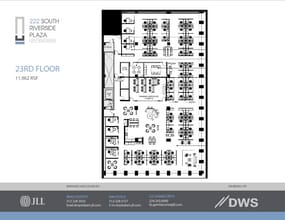 222 S Riverside Plz, Chicago, IL à louer Plan d’étage– Image 2 sur 2