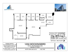 1250 W Mockingbird Ln, Dallas, TX à louer Plan d’étage– Image 2 sur 2