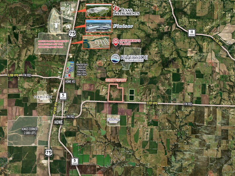 180 AC FM 902 and Bennett Rd., Howe, TX à vendre - Aérien – Image 3 sur 4