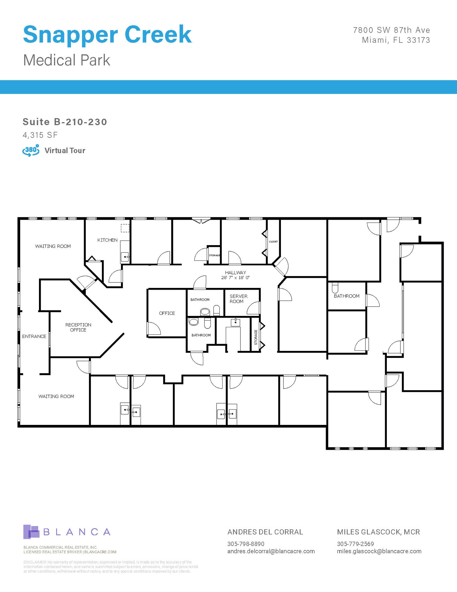 7800 SW 87th Ave, Miami, FL à louer Plan d’étage– Image 1 sur 1