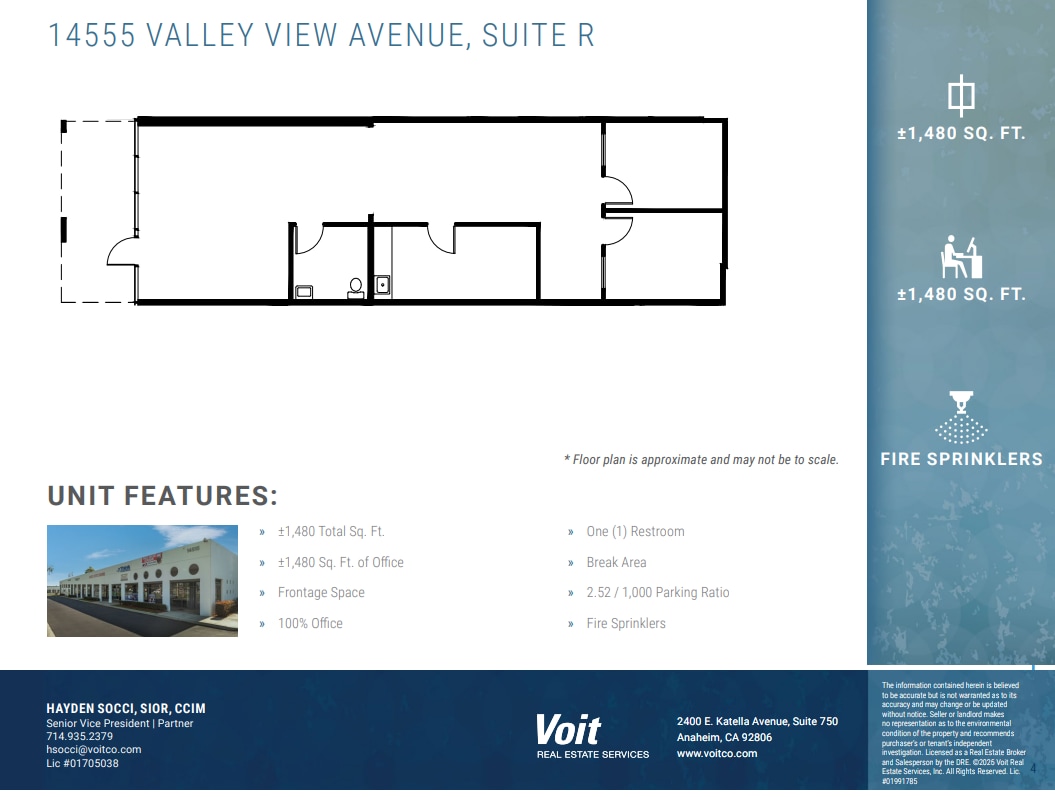 14525 Valley View Ave, Santa Fe Springs, CA à louer Plan d’étage– Image 1 sur 1