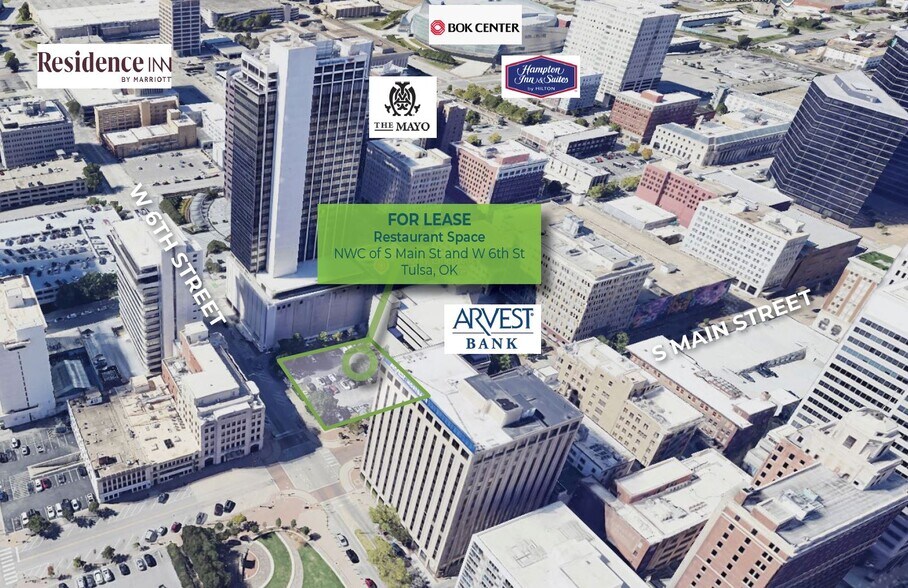 S Main St & W 6th St, Tulsa, OK à louer - Aérien – Image 2 sur 5