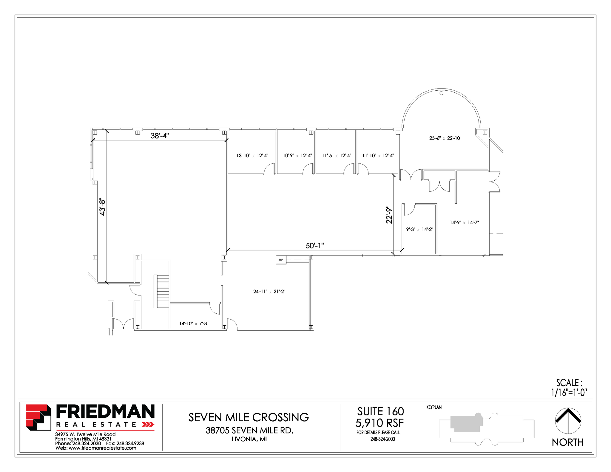 38705 7 Mile Rd, Livonia, MI à louer Plan d’étage– Image 1 sur 1