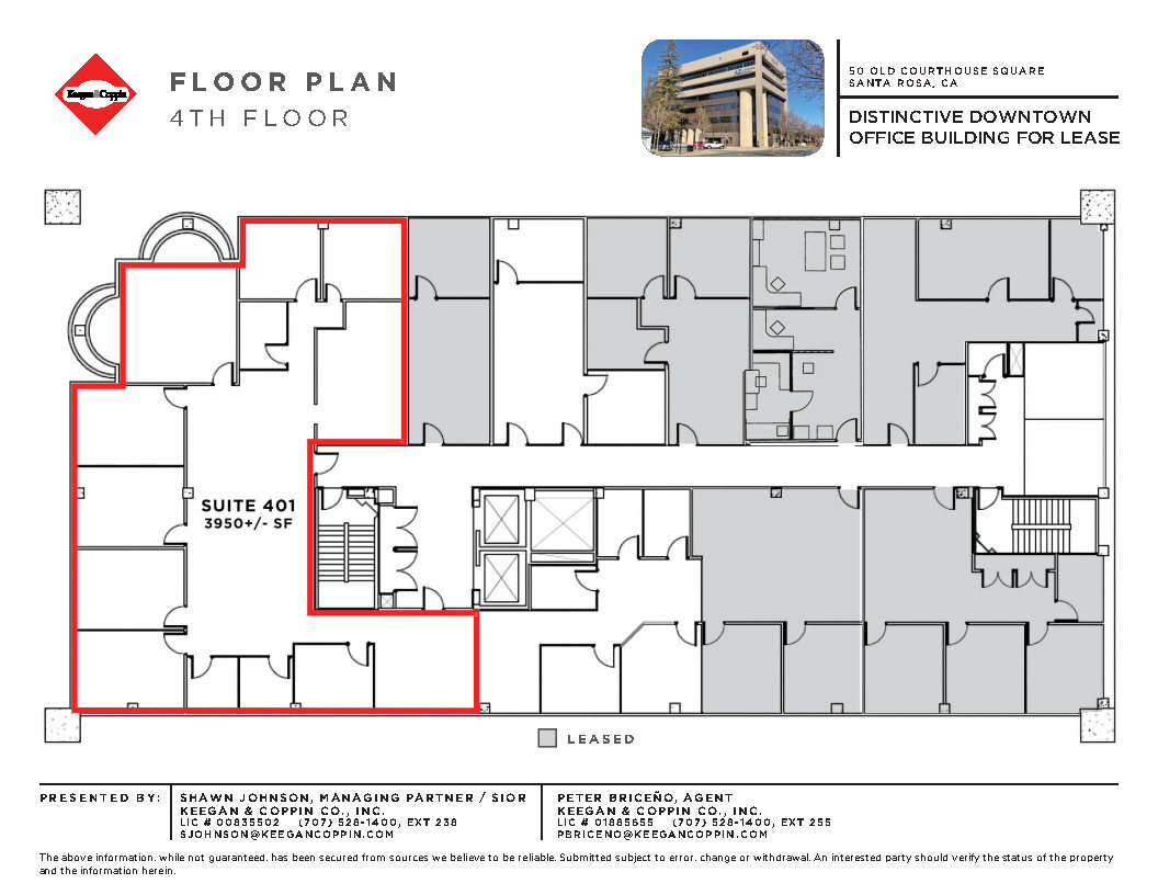 50 Old Courthouse Sq, Santa Rosa, CA à louer Plan d’étage– Image 1 sur 4