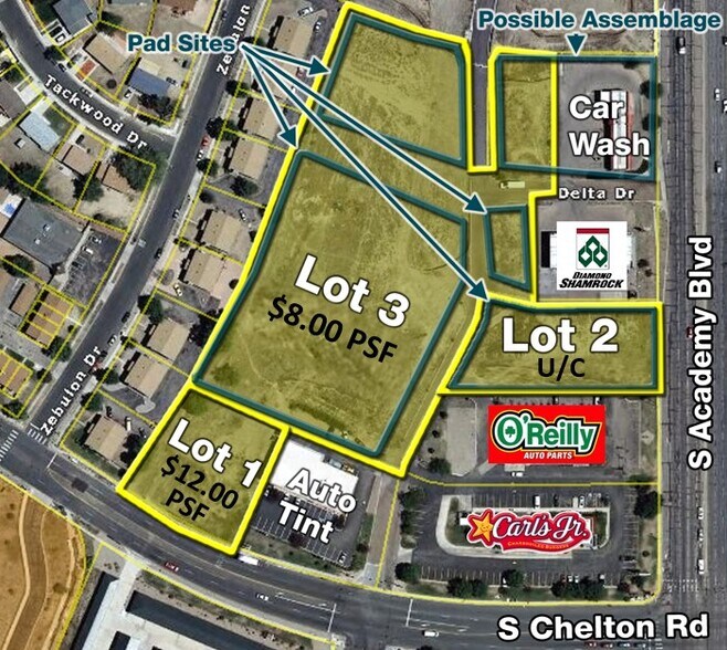 S Academy Blvd and S Chelton Rd, Colorado Springs, CO à vendre - Photo de l’immeuble – Image 1 sur 1