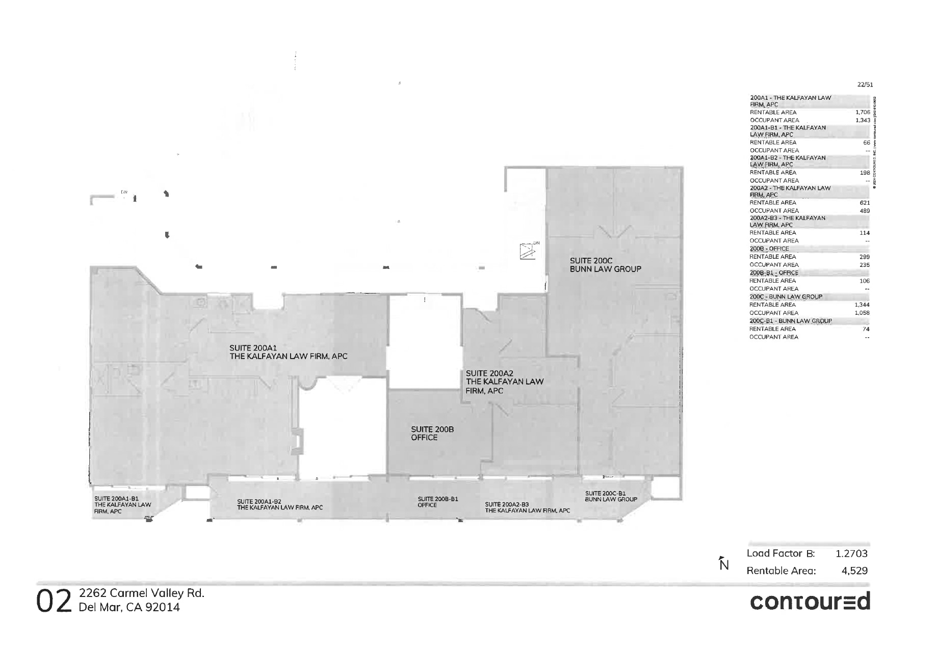 2262 Carmel Valley Rd, Del Mar, CA à vendre Plan d’étage– Image 1 sur 13