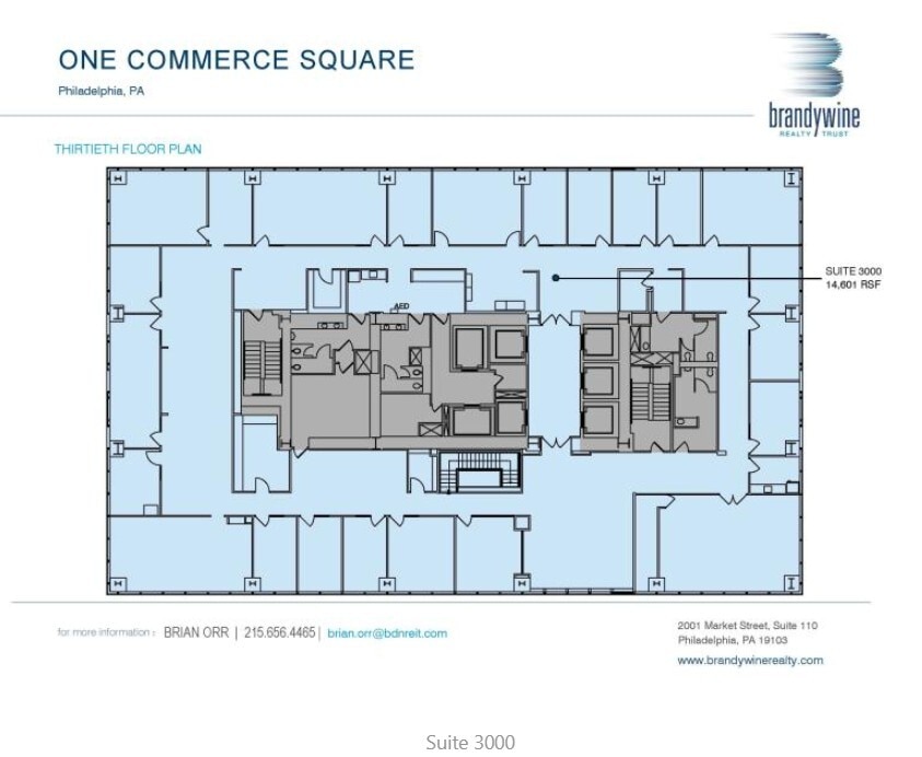 2001 Market St, Philadelphia, PA à louer Plan d’étage– Image 1 sur 1