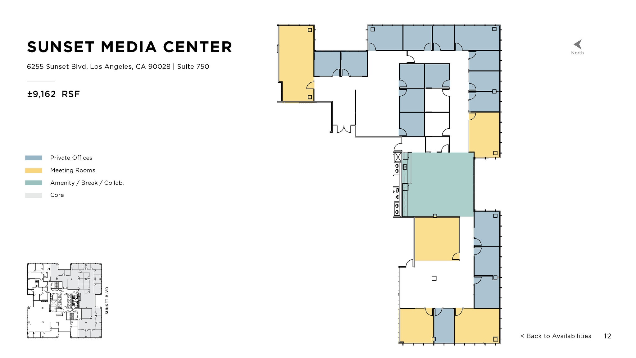 6255 W Sunset Blvd, Los Angeles, CA à louer Plan d’étage– Image 1 sur 1