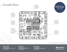 600 Anton Blvd, Costa Mesa, CA à louer Plan d’étage– Image 1 sur 1