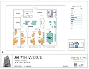 501 Fashion Ave, New York, NY à louer Plan d’étage– Image 1 sur 13
