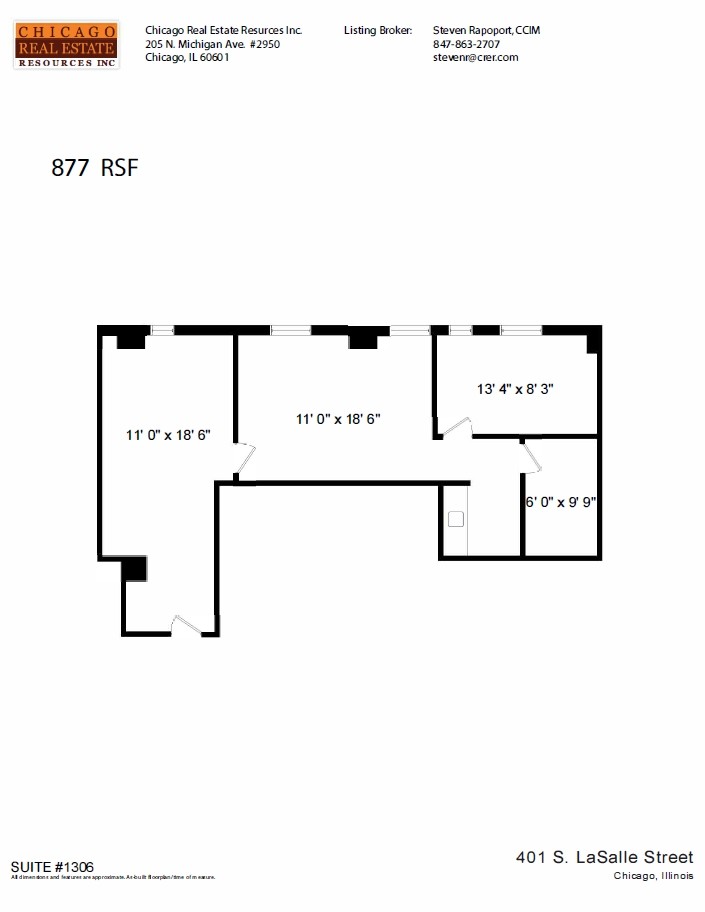 401 S LaSalle St, Chicago, IL à louer Plan d’étage– Image 1 sur 1