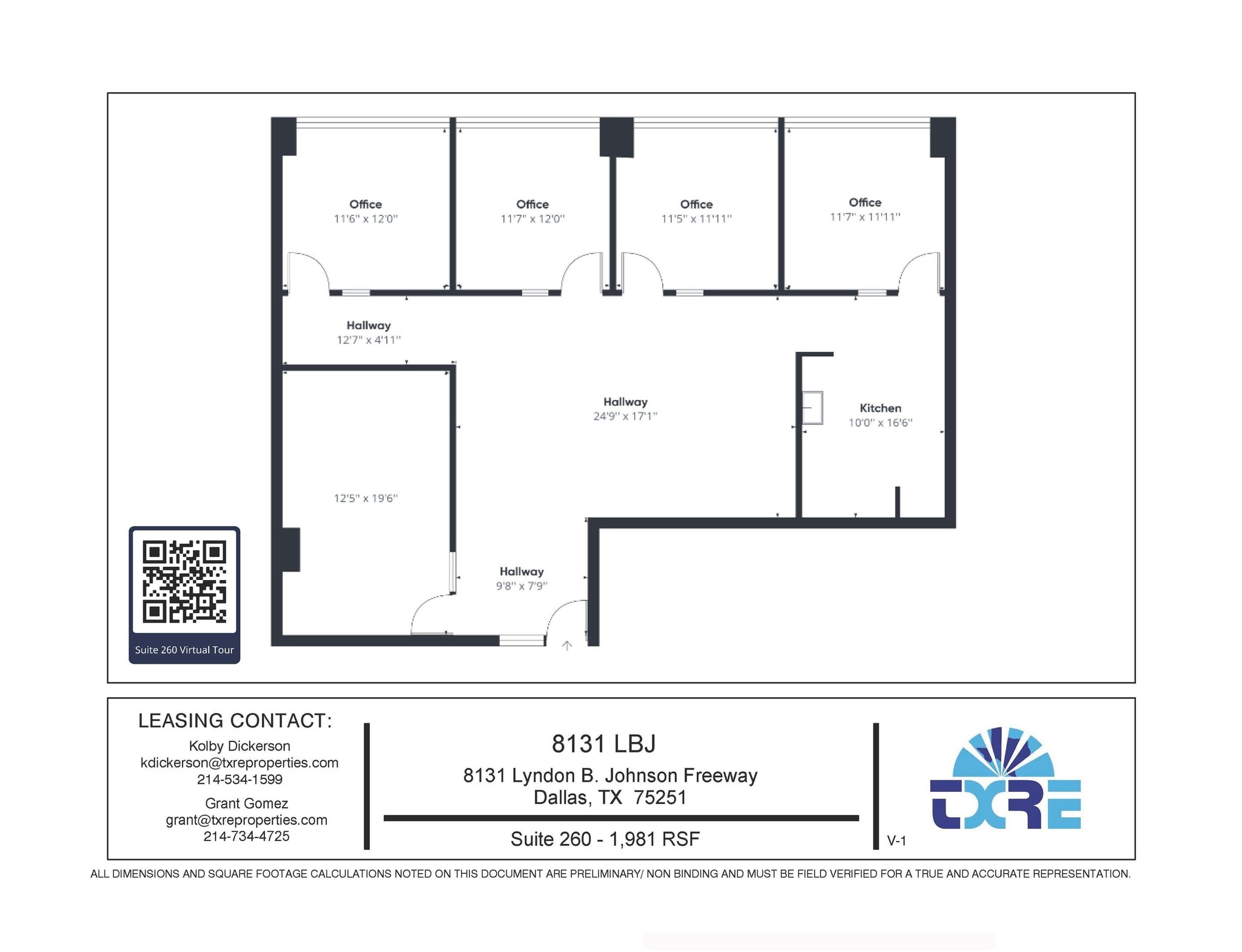 8131 Lyndon B Johnson Fwy, Dallas, TX à louer Plan d’étage– Image 1 sur 1