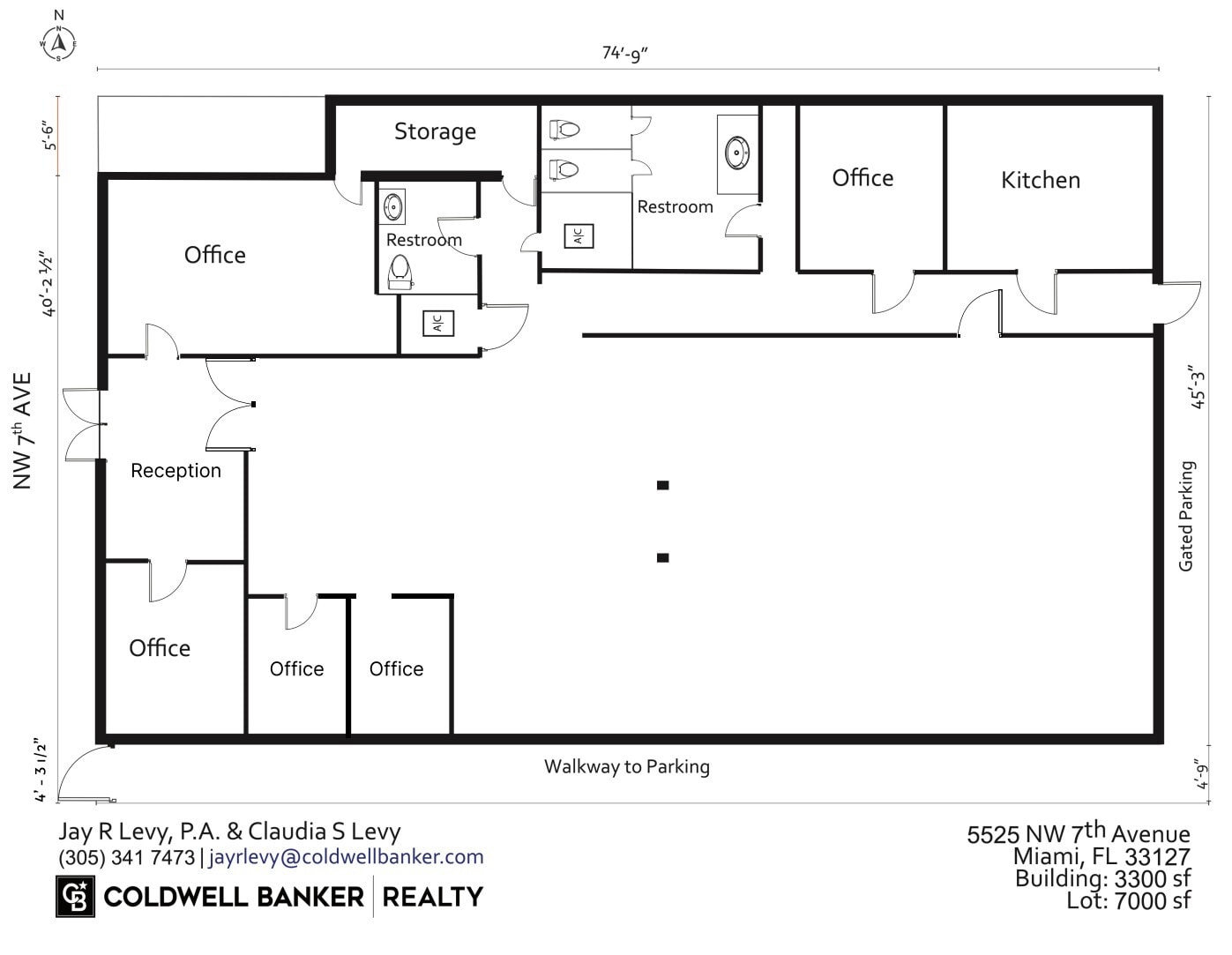 5525 NW 7th Ave, Miami, FL à louer Plan d’étage– Image 1 sur 11