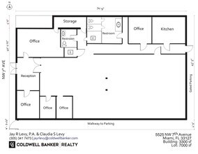 5525 NW 7th Ave, Miami, FL à louer Plan d’étage– Image 1 sur 11