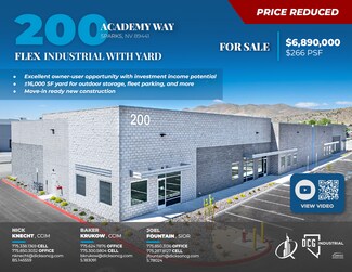 Plus de détails pour 200 Academy Way, Sparks, NV - Industriel/Logistique à vendre