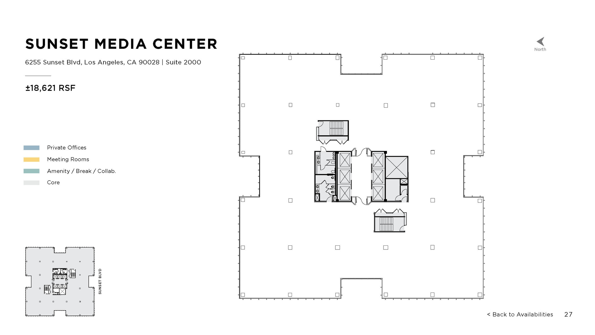 6255 W Sunset Blvd, Los Angeles, CA à louer Plan d’étage– Image 1 sur 1