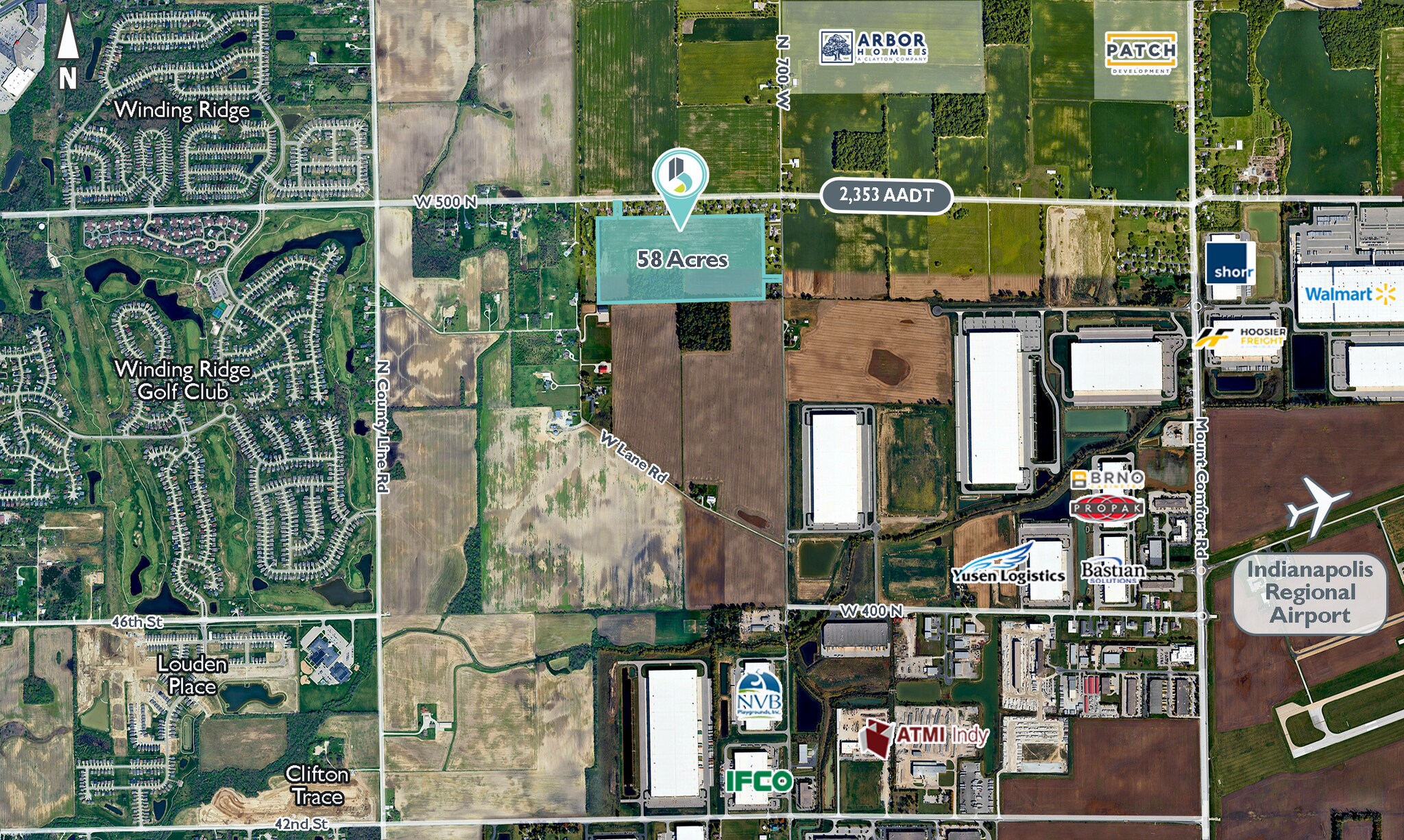 W 500 N & N 700 W, McCordsville, IN à vendre Photo principale– Image 1 sur 2