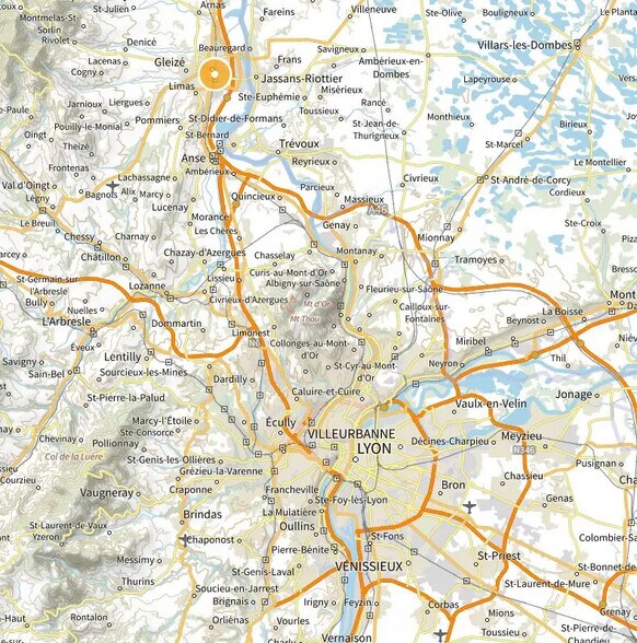 Local d'activités dans Villefranche-sur-Saône à vendre - Carte – Image 2 sur 4