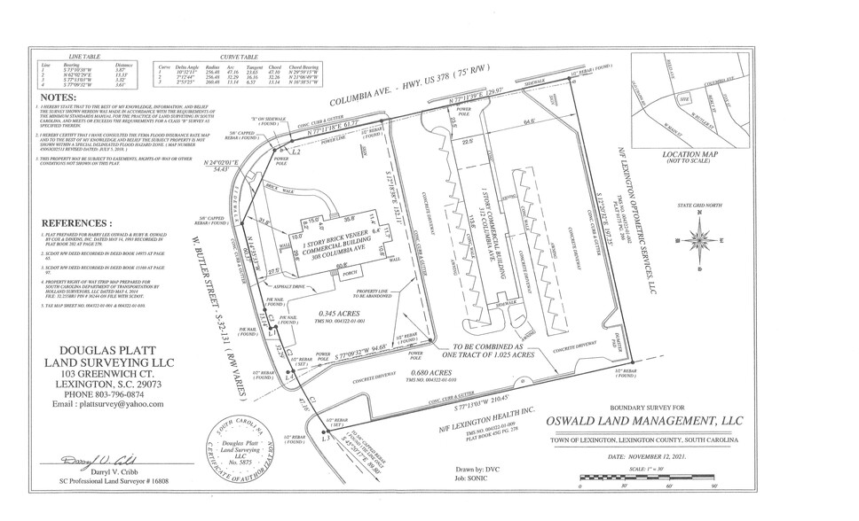 312 Columbia Ave, Lexington, SC à louer - Plan cadastral – Image 3 sur 10