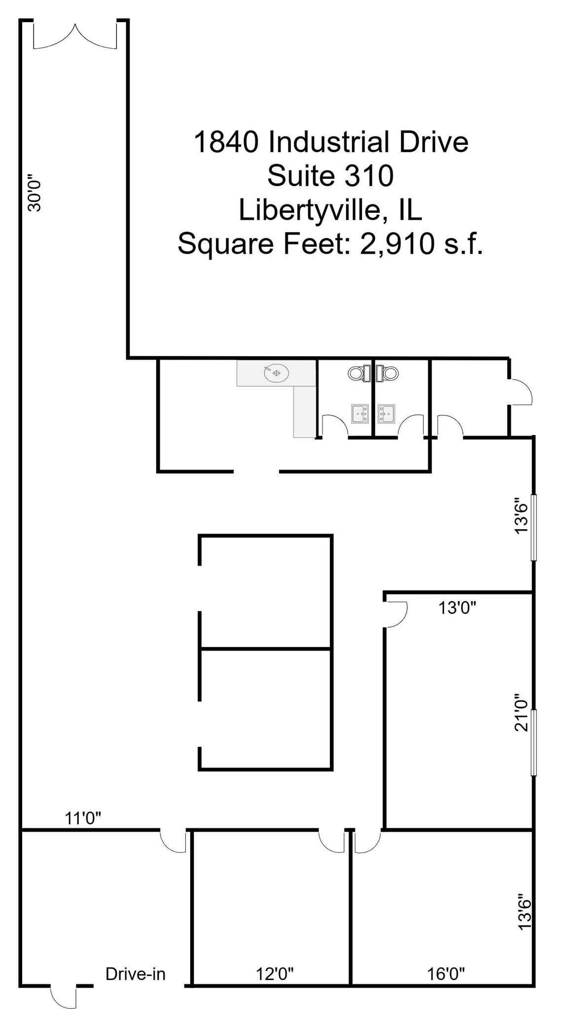 1840 Industrial Dr, Libertyville, IL à louer Plan d’étage– Image 1 sur 1