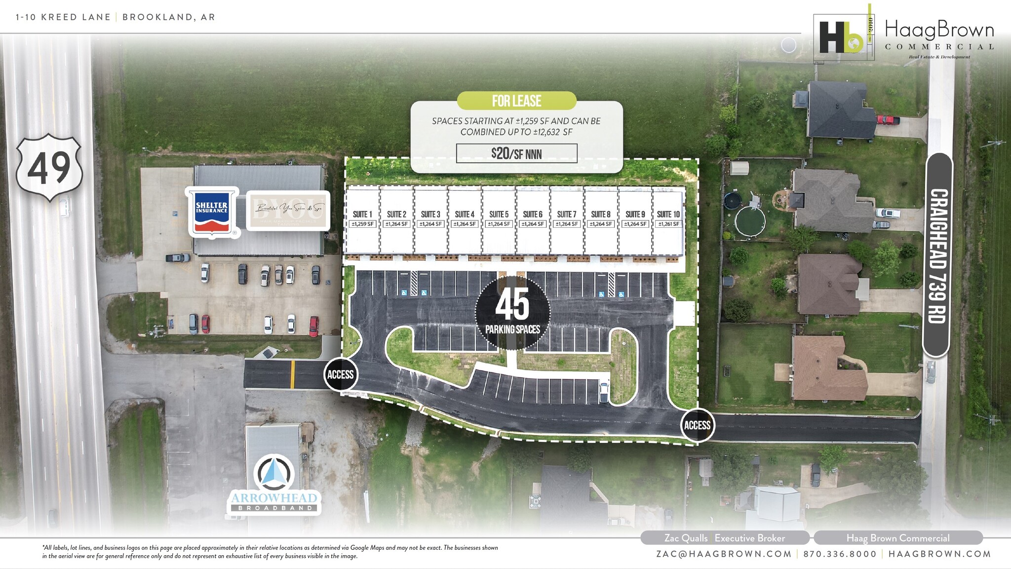 1 Kreed Lane, Brookland, AR à louer Plan de site– Image 1 sur 2