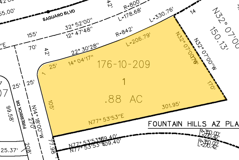 16927 E Saguaro Blvd, Fountain Hills, AZ à louer - Plan cadastral – Image 3 sur 21