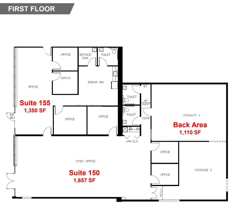 125 Olde Greenwich Dr, Fredericksburg, VA à louer Plan d’étage– Image 1 sur 1