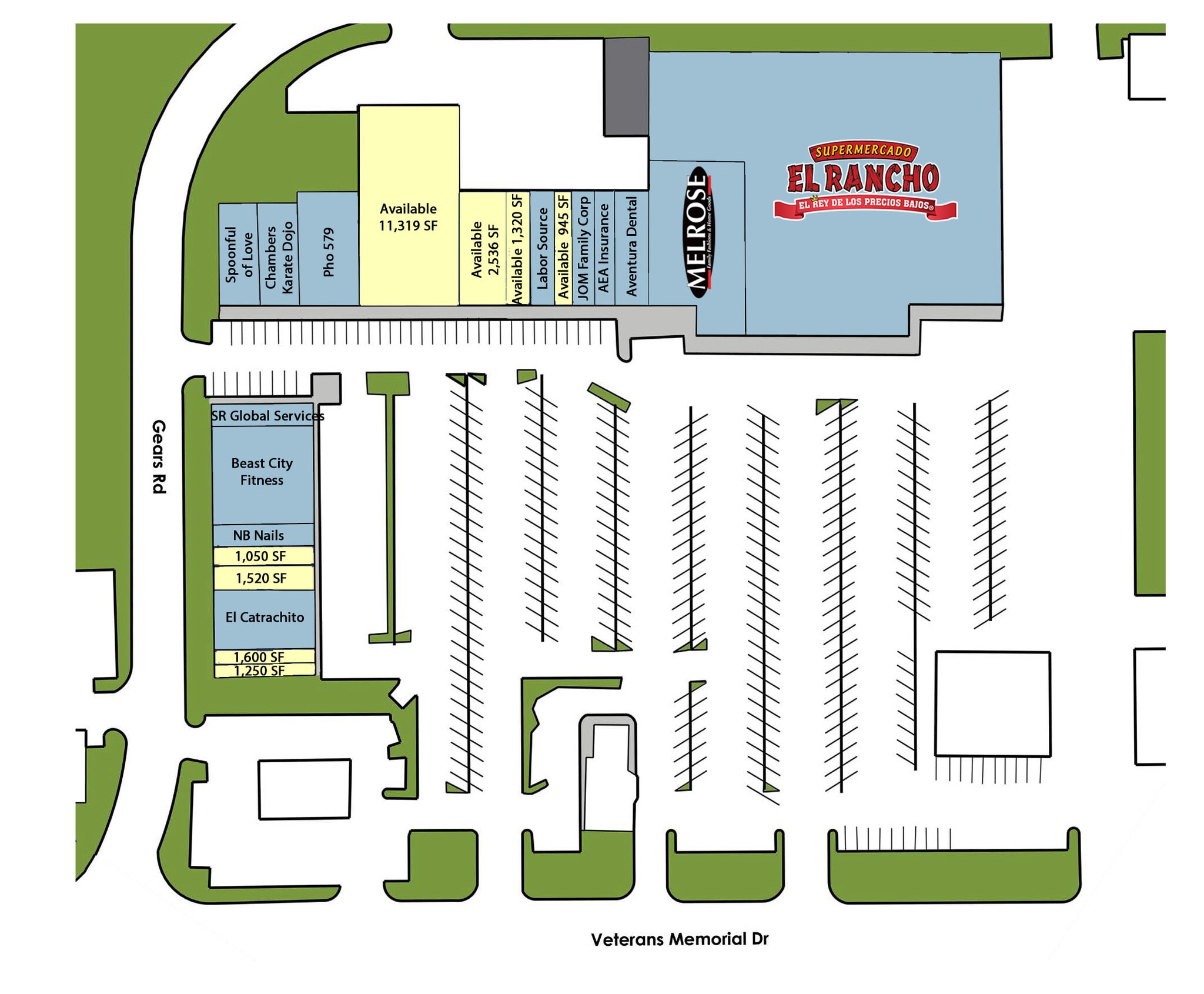 11303-11495 Veterans Memorial Dr, Houston, TX à louer Plan de site– Image 1 sur 1