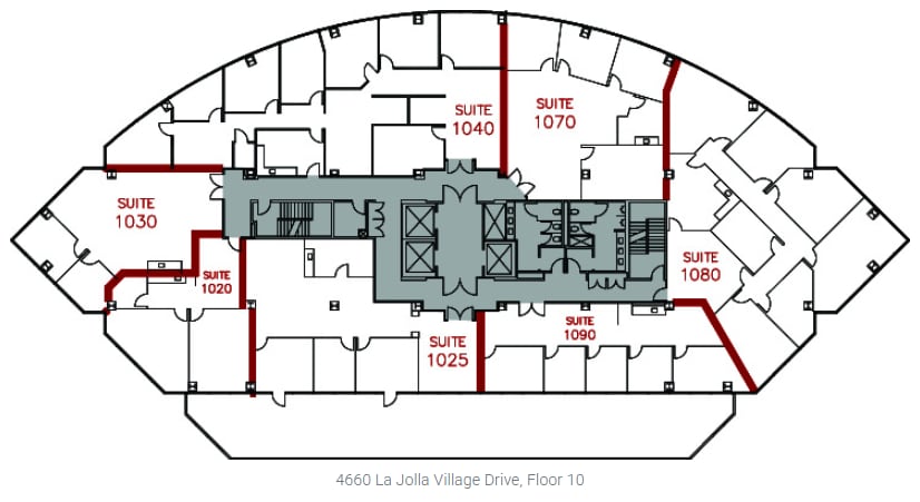 4660 La Jolla Village Dr, San Diego, CA à louer Plan d’étage– Image 1 sur 11
