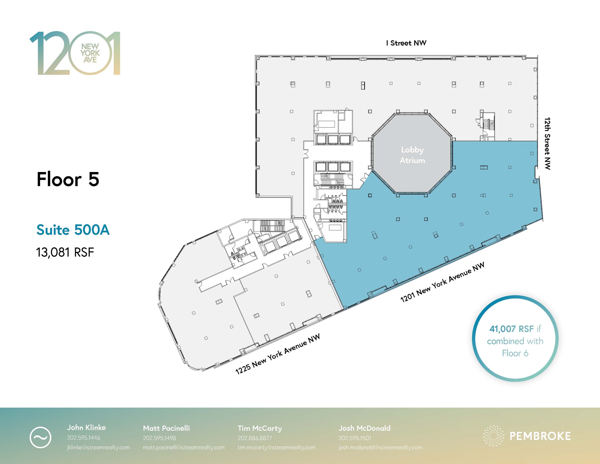 1201 New York Ave NW, Washington, DC à louer Plan d’étage– Image 1 sur 1
