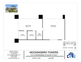 1341 W Mockingbird Ln, Dallas, TX à louer Plan d’étage– Image 1 sur 1