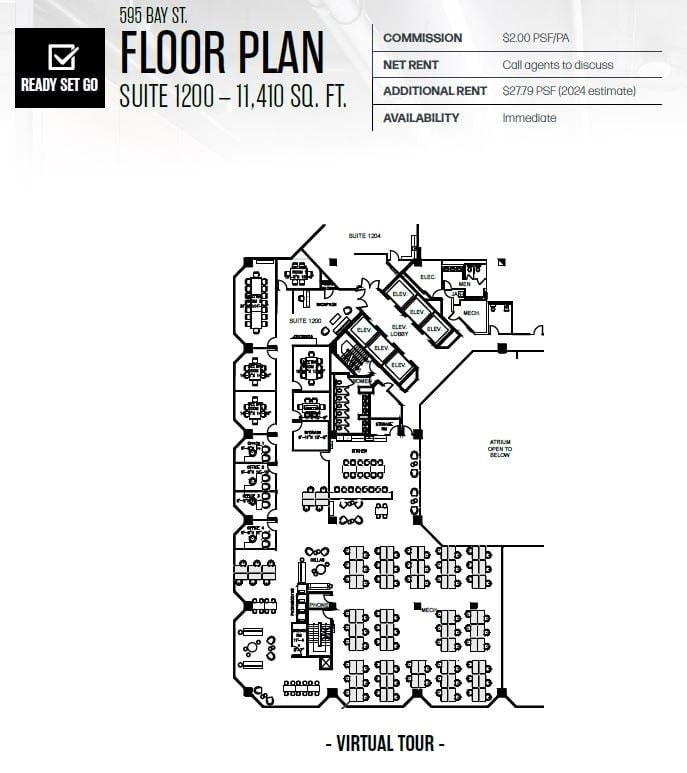 595 Bay St, Toronto, ON à louer Plan d’étage– Image 1 sur 1