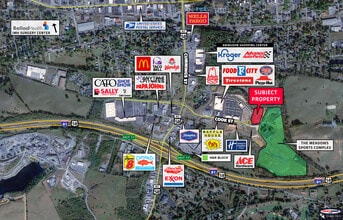 Cook St, Abingdon, VA - VUE AÉRIENNE vue de carte