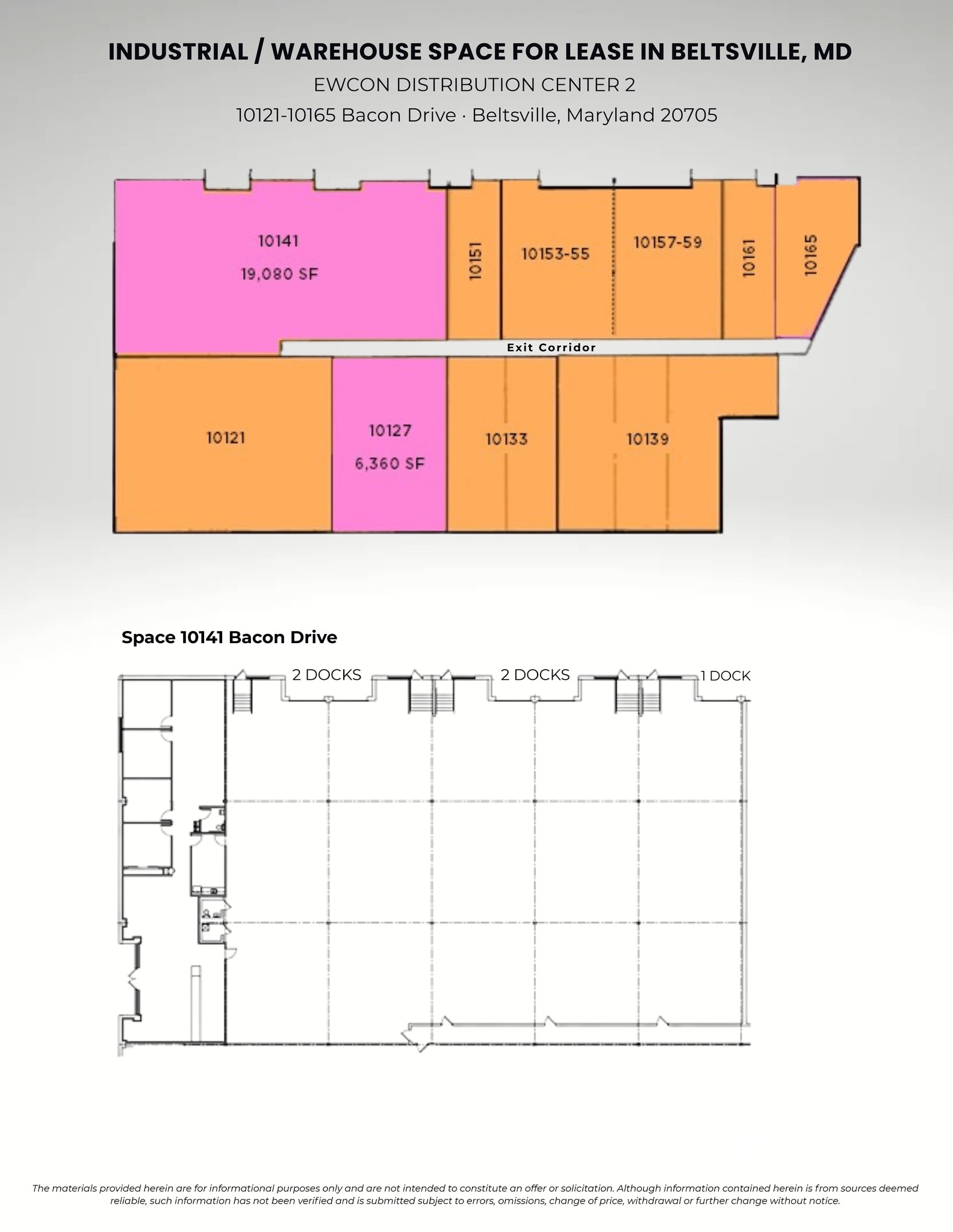 10121-10165 Bacon Dr, Beltsville, MD à louer Plan de site– Image 1 sur 1
