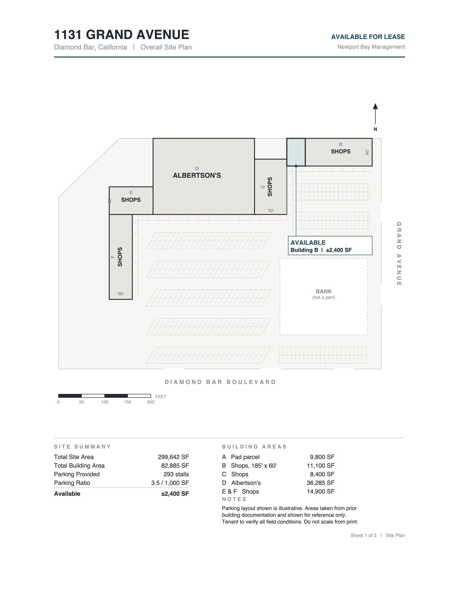 1235 S Diamond Bar Blvd, Diamond Bar, CA à louer Plan de site– Image 1 sur 1