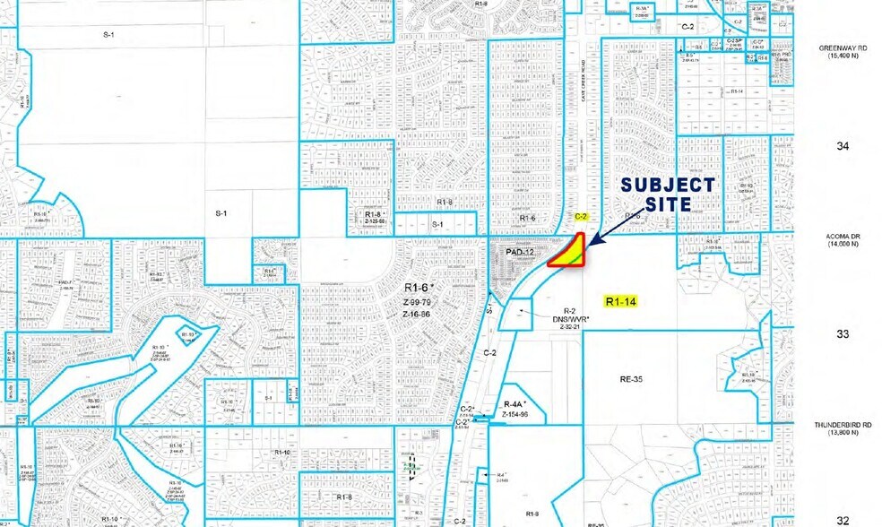 SSEC Cave Creek & Greenway, Phoenix, AZ à vendre - Plan cadastral – Image 3 sur 5